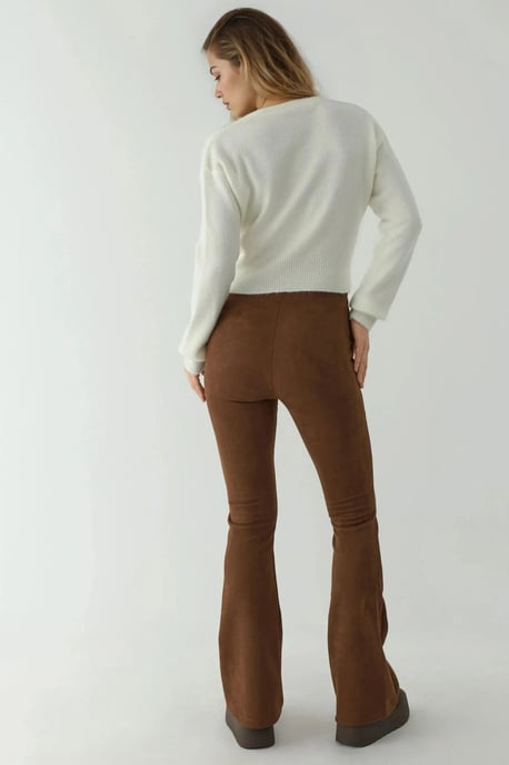 V-Neck Buttoned Wrap Sweater - Image 4