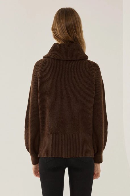 Oversized Turtleneck Knit Sweater - Image 5