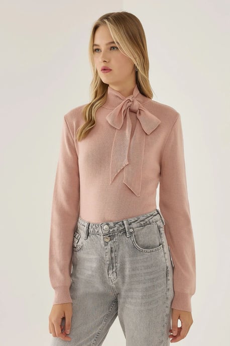 Bow Detailed Knit Sweater - Image 4