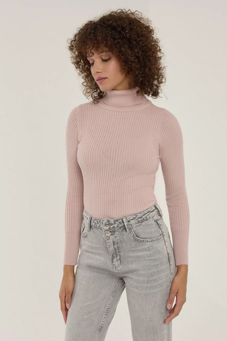Slim Fit Turtleneck Sweater - Image 3