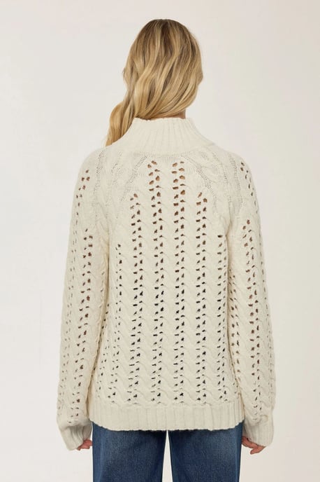 Regular Fit Hålstickad Tröja - Image 5