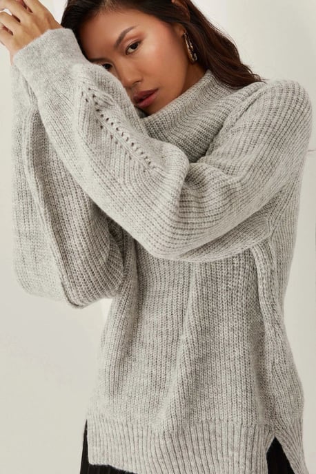 Oversized Turtleneck Knit Sweater - Image 4