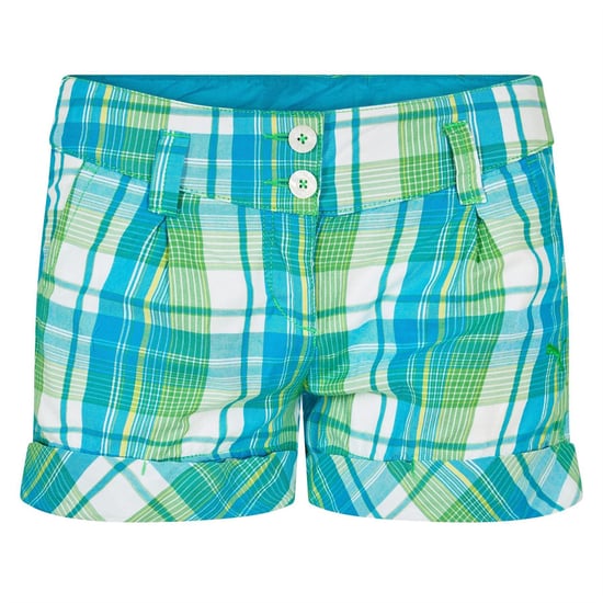 Puma Dames/Dames Katoenen Ruit Korte Broek (Groen) - Image 1