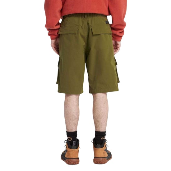 Timberland Heren Waterafstotende Leren Badge Relaxed Fit Cargo Shorts (Olijf) - Image 3