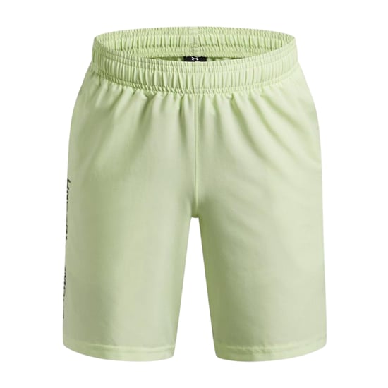 Under Armour Technische geweven korte broek met logo voor jongens (Lichtgroen) - Image 1
