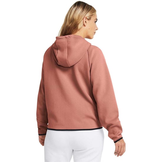 Under Armour Dames/Dames Raglan Full Zip Hoodie (Roze Mergel) - Image 2