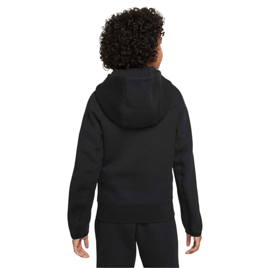 Nike Technische fleece-hoodie met doorlopende rits voor kinderen (Zwart) - Image 2
