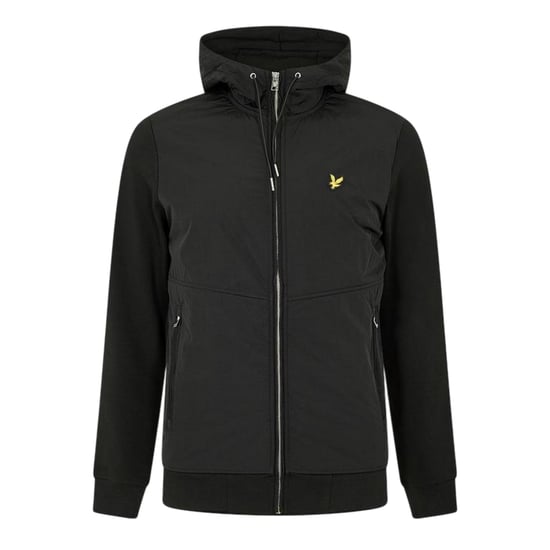 Lyle & Scott Heren Hybride Hooded Jacket (Jet Black) - Image 1