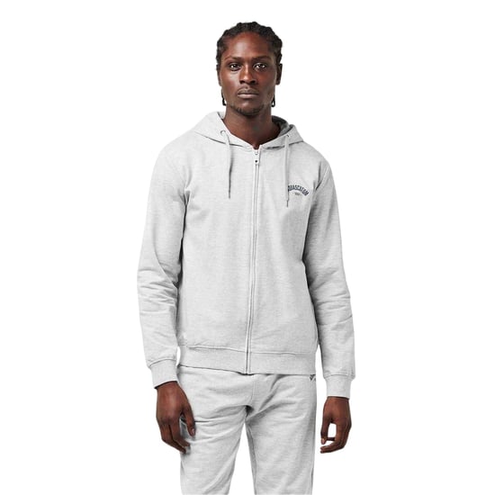 Aquascutum Herenhoodie met lange rits en getailleerd model (Grijze Melange) - Image 1