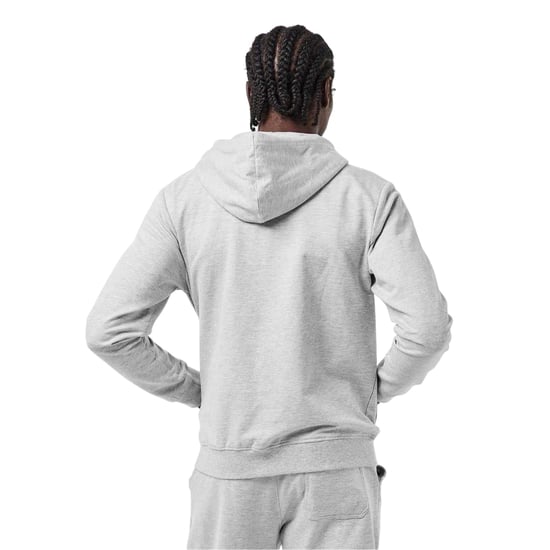 Aquascutum Herenhoodie met lange rits en getailleerd model (Grijze Melange) - Image 3