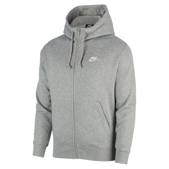 Nike Mens Sportswear Club Full Zip Hoodie (Grey) - Image 2