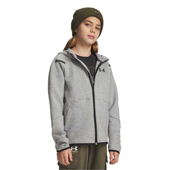 Under Armour Kinder/Kids Unstoppable Raglan Full Zip Hoodie (Grijs) - Image 3