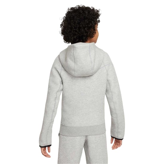 Nike Technische fleece-hoodie met doorlopende rits voor kinderen (Grijs/Zwart) - Image 2