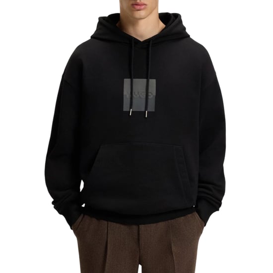 Hugo Heren Hooded Regular Drop Sleeve Hoodie (Zwart) - Image 2