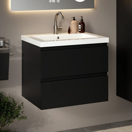 Mirlux Badkamermeubel karo 60cm mat wastafel wit - Image 1
