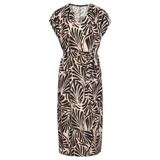 Smashed Lemon Zomerse maxi-jurk met v-hals en palmprint | - Image 6