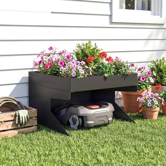 4goodz Robotmaaier garage staal met plantenbak 75x70x46 cm - - Image 3