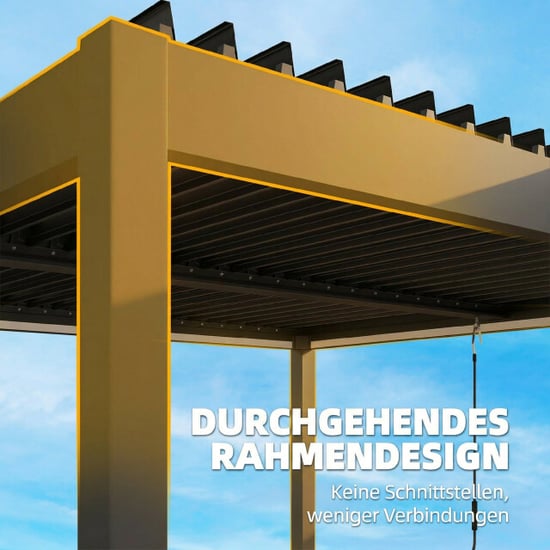 4goodz Aluminium pergola 3x3 mtr met lamellendak met led verlichting - Image 2
