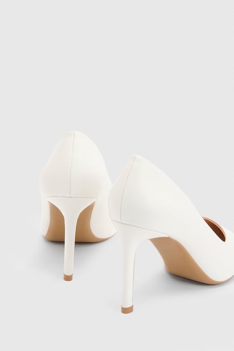 Dash Pointed High Stiletto Heel Faux Leather Court Shoes - Image 2