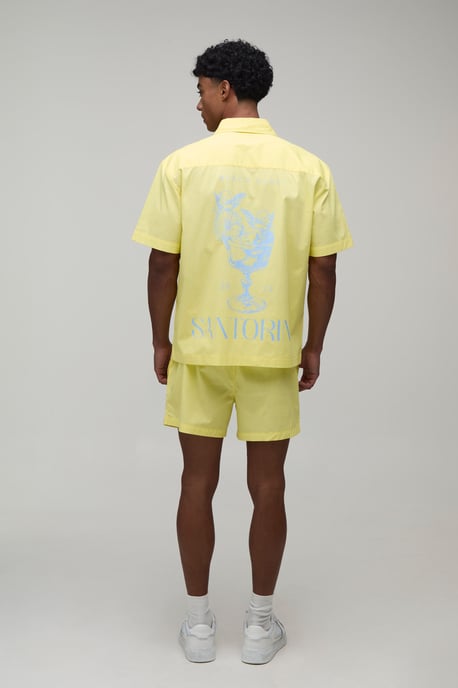 Regular Fit Short Sleeve Santorini Shirt and Relaxed Short Set - Image 2
