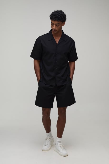 St Tropez Back Print Oversized Shirt & Short Set - Image 4