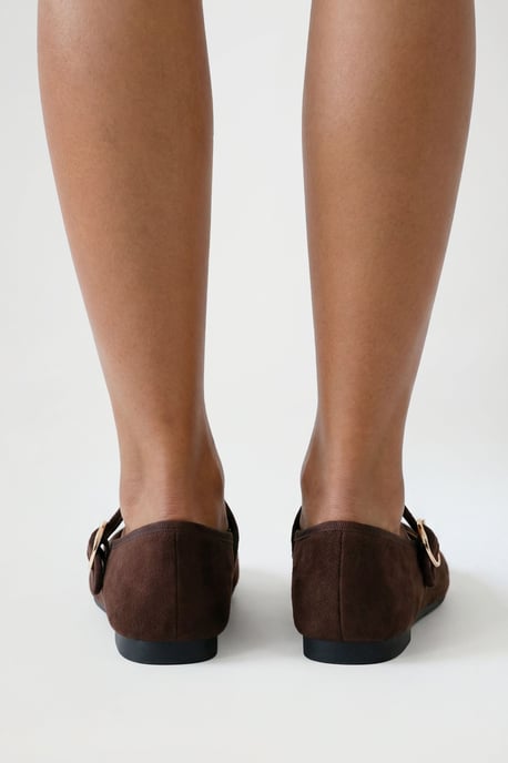 Faux Suede Ballet Flats - Image 2