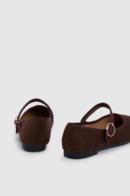 Faux Suede Ballet Flats - Image 4
