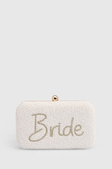 Beaded Embroidered Bridal Clutch Bag - Image 2