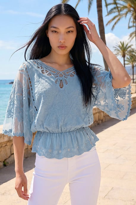 Butterfly Lace Blouse - Image 1