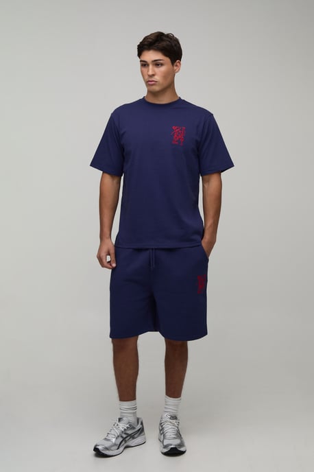 Regular Fit Lobster Embroidered T-Shirt & Regular Fit Short Set - Image 4
