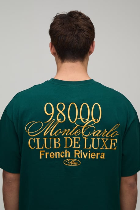 Oversized Embroidered Monte Carlo T-Shirt & Baggy Short Set - Image 3