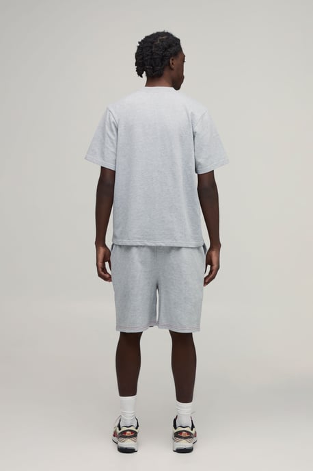 Regular Loopback Contrast Stitch Embroidered T-Shirt and Regular Fit Short Set - Image 2