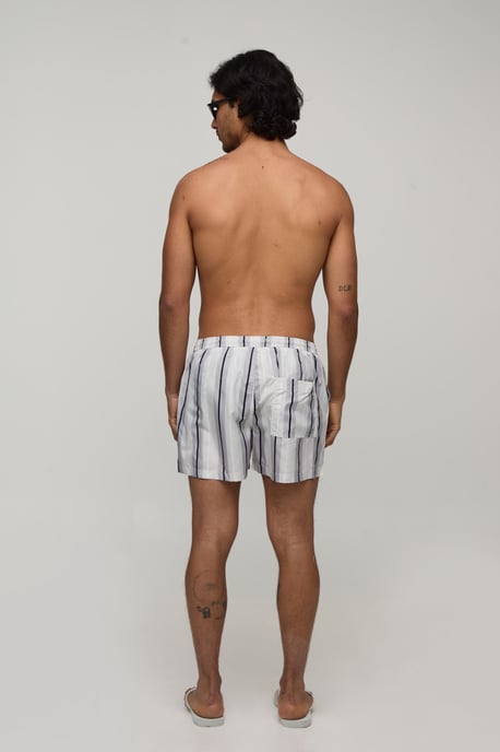 Striped Mid Length Swim Shorts - Image 2