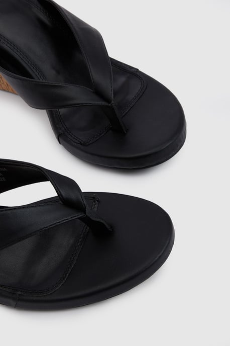 Cork Toe Post Thong Wedges - Image 5
