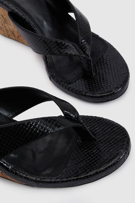 Snake Toe Thong Wedges - Image 5