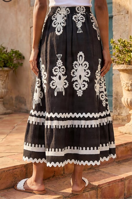 Mono Print Maxi Skirt - Image 3