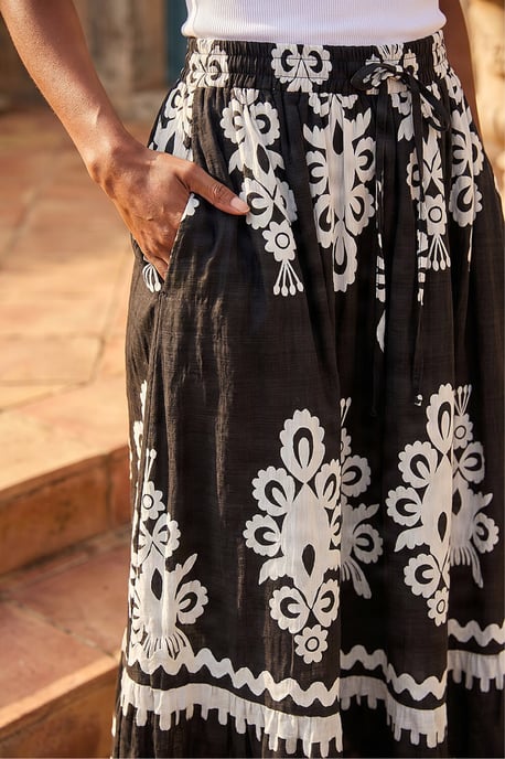 Mono Print Maxi Skirt - Image 4