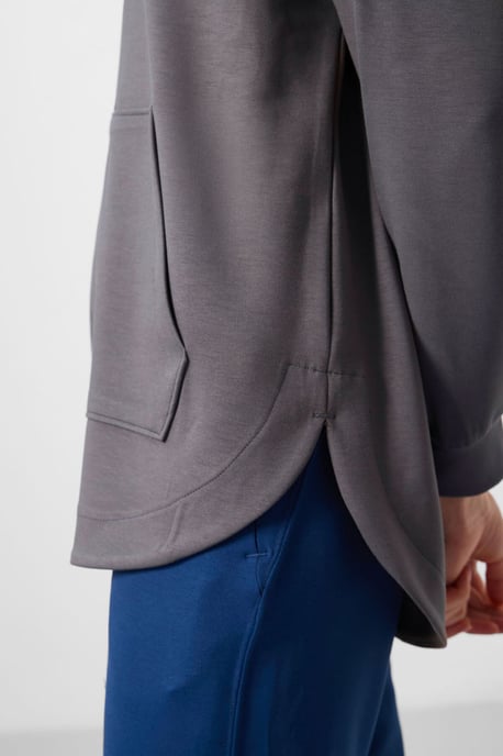 Overmaatse Hooded Longsleeve Rits Tuniek Top - Image 4