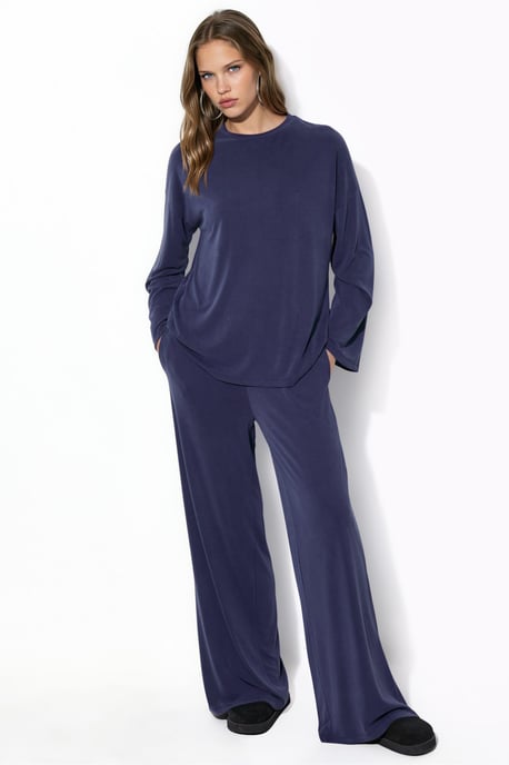 Ontspannen Pasvorm Crew Neck Lange Mouwen Blouse - Image 2