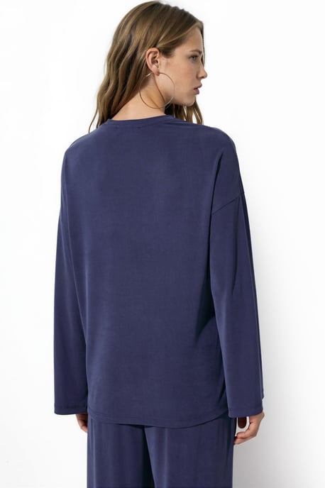 Ontspannen Pasvorm Crew Neck Lange Mouwen Blouse - Image 4