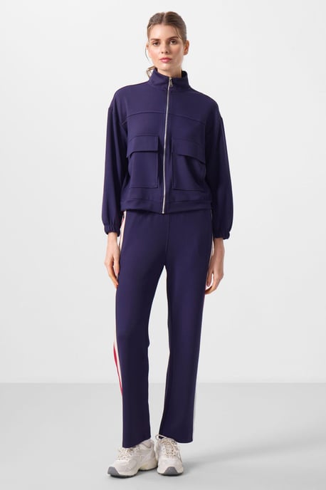 Överdimensionerad Cropped Zip-Neck Stickad Topp - Image 2