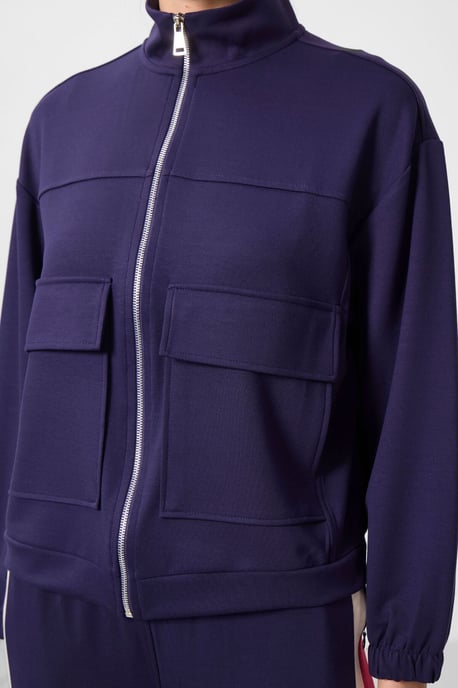 Överdimensionerad Cropped Zip-Neck Stickad Topp - Image 3