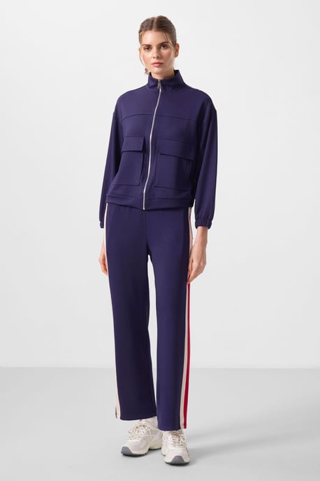 Överdimensionerad Cropped Zip-Neck Stickad Topp - Image 4