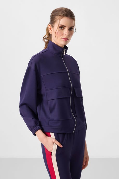Överdimensionerad Cropped Zip-Neck Stickad Topp - Image 5