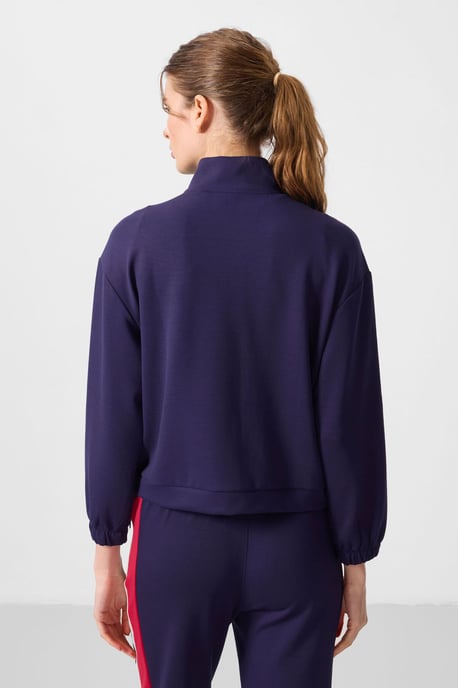 Överdimensionerad Cropped Zip-Neck Stickad Topp - Image 6