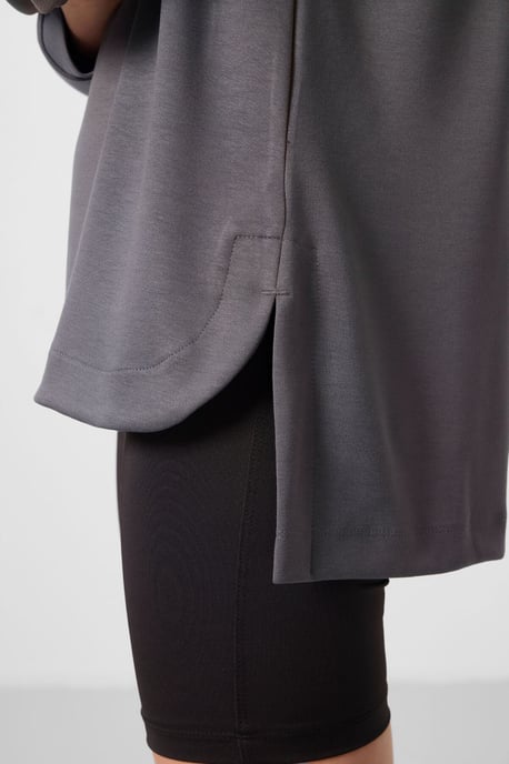 Långärmad jersey tunika topp - Image 3