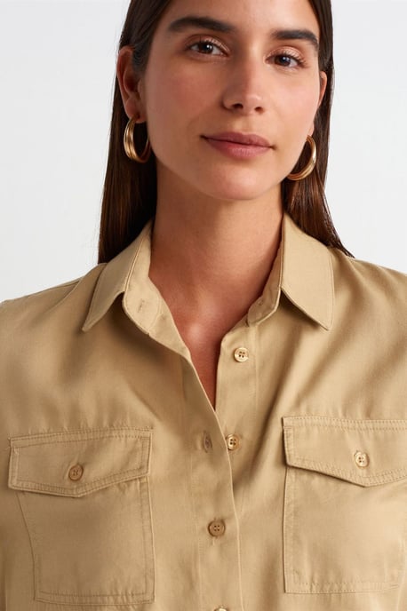 Tencel Kortärmad Blus - Image 4
