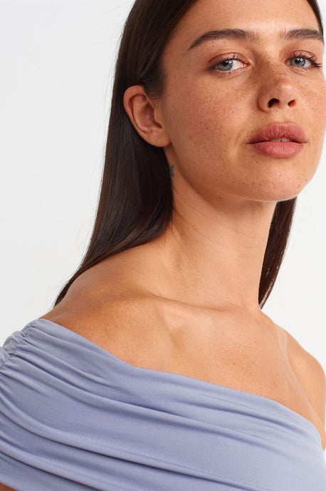 Off-Shoulder Slim Fit Jersey Blus - Image 4