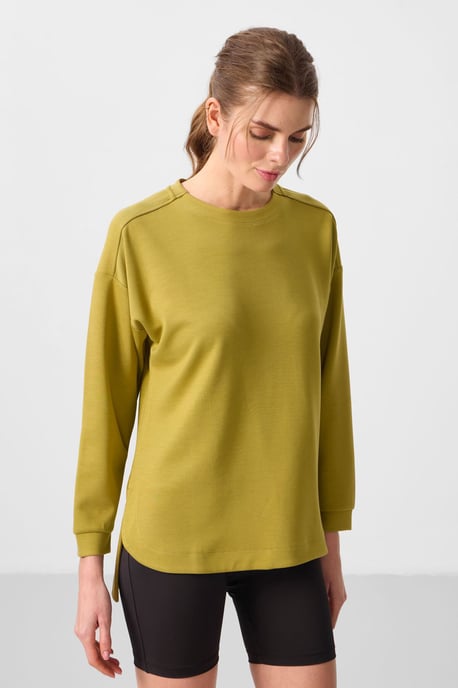 Långärmad jersey-tunika topp - Image 4