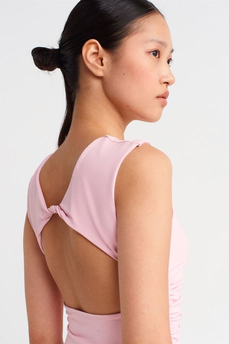 Dames Slim-fit Cut-out Crop Blouse - Image 4